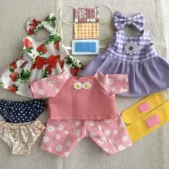 メルちゃん☆服☆ハンドメイド☆ワンピース☆パジャマ☆お世話セット☆13点セット