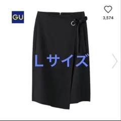 GU ラップ風タイトスカート ブラックのサムネイル