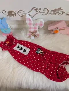 ペットパラダイス・ミニーマウス 水玉模様 犬服 3S