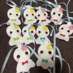 トリミングチョーカー てるてる坊主　犬てるてる坊主　10個セット