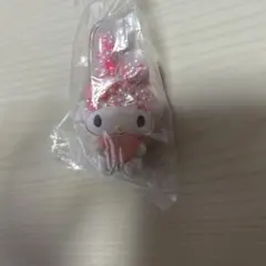 透明キラキラマスコット　マイメロディ　ピンク