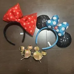 ディズニー キャラクター カチューシャ サングラス 3点セット