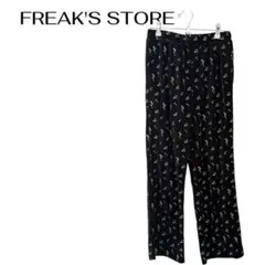 FREAK'S STORE 花柄総柄リラックスパンツ　ウエストゴム　ベロア