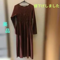 値下げしました‼JEANASIS ワンピース　ブラウン　Fサイズ