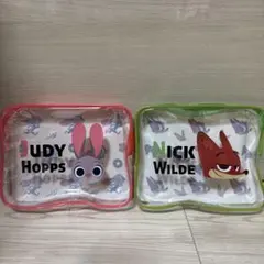 ズートピア ポーチ ダイソー ビニールポーチ ジュディ ニック