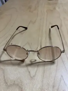 オーバルフレーム サングラス ゴールド
