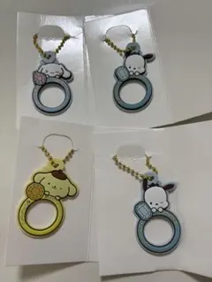 サンリオ　ぷちリング　ポチャッコ2個　シナモン　ポムポムプリン