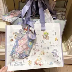 上海ディズニー　ネイチャーキャンパー　ダッフィーフレンズショッピングバッグ