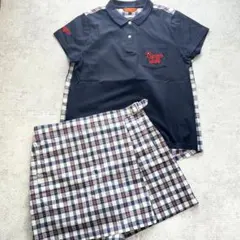 ✨極美品✨【ビームスゴルフ】セットアップ　ポロシャツ　パンツ　チェック柄　Ｌ