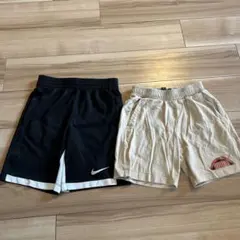 Nike 、PUMAハーフパンツ 2点セット 黒 ベージュ
