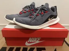 NIKE スニーカー グレー/レッド
