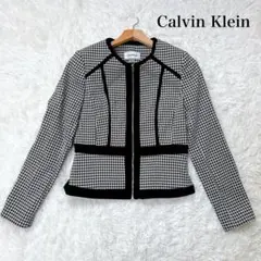 CalvinKlein カルバンクライン 格子柄 チェック モノクロ　ジャケット
