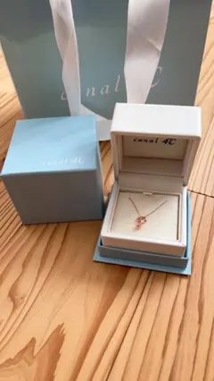 4°C canal ピンクゴールド k10 ハートネックレス