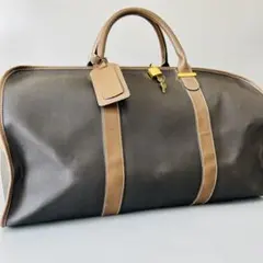 dunhill ダンヒル PVC×レザー ボストンバッグ トラベルバッグ グレーのサムネイル
