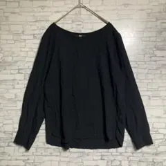 UNIQLO ユニクロ　ブラック オフショルダー Lサイズ　レディース　トップス