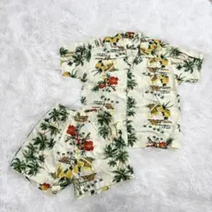 【新品】トロピカル柄 上下セット 半袖シャツ ショートパンツ 3-4歳