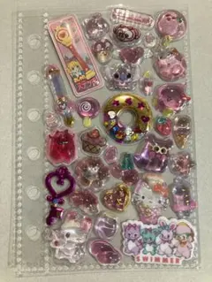 ⑧【ピンク系】立体シール まとめ売り おすそ分け シール交換 おまとめ割引
