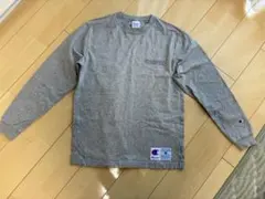 CHAMPION グレー長袖Tシャツ 美品