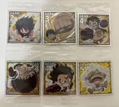 ワンピース　ウエハースシール　ルフィ GR 6枚　まとめ売り