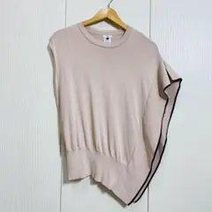 Sov. ソブ ダル糸アシンメトリーニット プルオーバー バイカラーのサムネイル