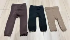 【65cm】【75cm】ベビー レギンス 3点セット 女の子