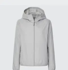 【ユニクロ】ポケッタブルUVカットパーカー グレー M レディース