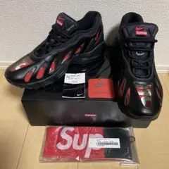 NIKE エアマックス96 supreme 28.5 ブラック ソックス付