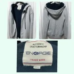 ENERGIE メンズ ニットパーカー グレー MEDIUM