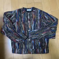 カラフルニット　柄ニット　レトロ　カーディガン　ボレロ　ヴィンテージ