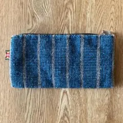 メキシコ　天然染料　タペテポーチ L　ブルー　A