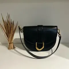 CHARLES & KEITH ショルダーバッグ 黒 ガビーヌ　サドルバック