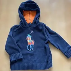 Ralph Lauren フード付きトレーナー 12M ネイビー