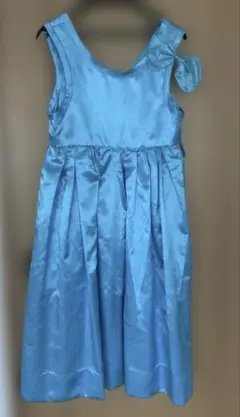 ハンドメイド 水色リボン付き衣装ドレス