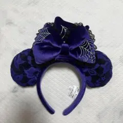 香港ディズニー　20周年　ハロウィン　ミニーマウス帽子　カチューシャ