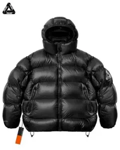 PERTEX BALACLAVA PUFFAブラックダウンジャケット フード付き