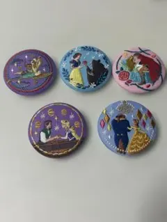 Disney刺繍缶バッジ　５個セット
