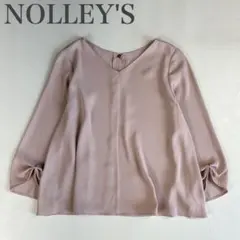 ノーリーズ 美品 とろみ タックスリーブ Vネックブラウス メタルパーツ 通勤着のサムネイル