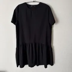 ZARA ブラック チュニック ワンピースSサイズ 半袖