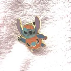 ディズニー　非売品　ピンバッジ　ハロウィン スティッチ　カボチャ　Dハロ　バッジ