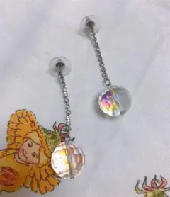 クリスタルボールピアス オーロラ スワロフスキー