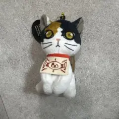 5周年記念】豆猫HOLDCATキーホルダー No.4 白猫 オリジナルカード付