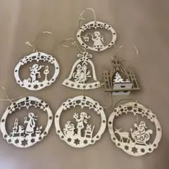 クリスマス木製オーナメントセット