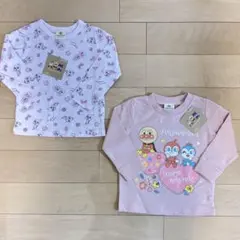 【新品・タグ付き】アンパンマン 女の子 長袖 ロンT 90cm 2枚セット