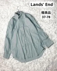 美品　ランズエンド ノーアイロン ピンポイントオックスフォードシャツ 37-78のサムネイル