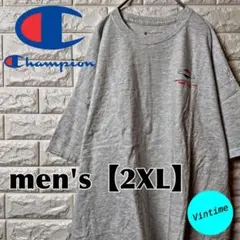 AI20【Champion】プリントTシャツ【メンズXXL】ライトグレー