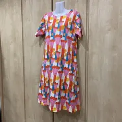 マリメッコ ユニクロ コラボ 花柄 半袖プリントワンピース Ｍサイズ
