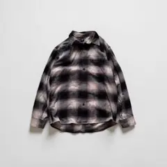 OLD UNIQLO フランネルチェックシャツ　オンブレ　ネルシャツ　S
