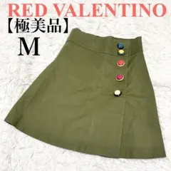 【極美品】レッドバレンティノ　スカート　ボタン付き　カーキ　Mのサムネイル