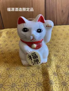 招き猫 【限定】美濃焼　置物 福源酒造　縁起物