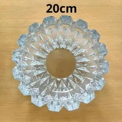 クリスタル 灰皿 20cm レトロ アンティーク 匿名配送のサムネイル